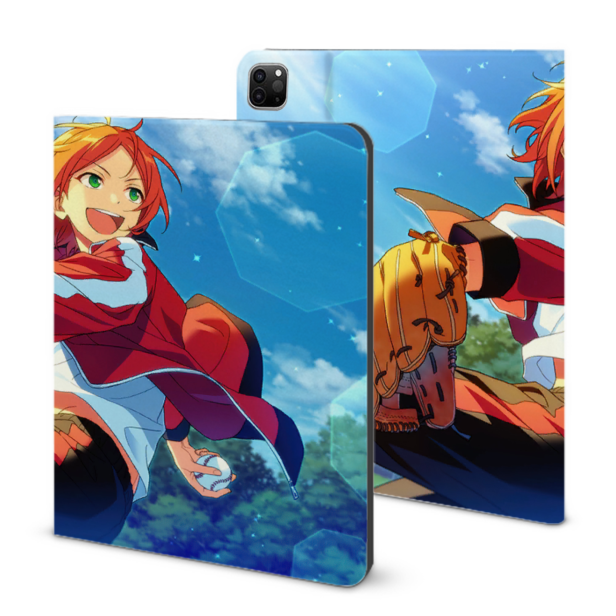 （画像用） あんさんぶるスターズ! Ensemble Stars IPad ケース ブック型 PUレザー TPU 耐衝撃 軽量 薄型 ペン収納なし 全面保護 IPad 各モデル対応